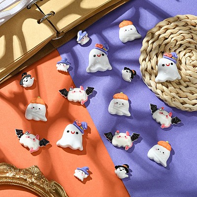 20Pcs 5 Styles Halloween Opaque Resin Decoden Cabochons CRES-YW0002-30-1