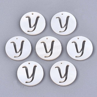 Natural Freshwater Shell Charms SHEL-S276-119Y-1