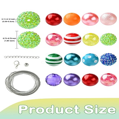 Round Opaque Acrylic Beads Kit OACR-CJC0002-05A-1