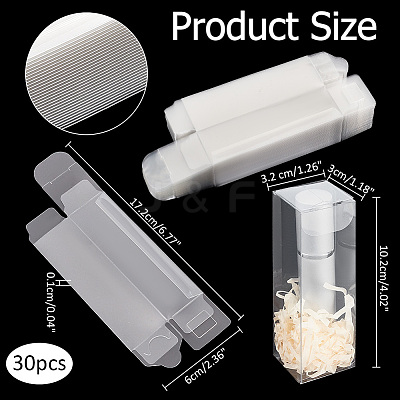Transparent Plastic PVC Box Gift Packaging CON-WH0085-85B-1