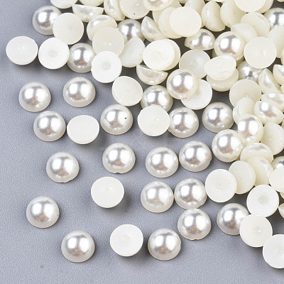 ABS Plastic Imitation Pearl Cabochons SACR-S738-6mm-Z24-1