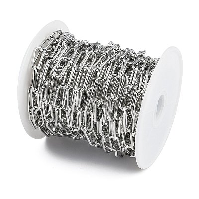Tarnish Resistant 304 Stainless Steel Paperclip Chains CHS-F012-05P-1