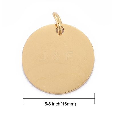 Ion Plating(IP) 304 Stainless Steel Pendants STAS-I311-32F-G-1