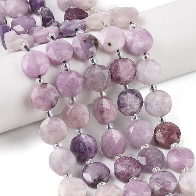 Natural Lilac Jade/Lepidolite Beads Strands G-N342-76A-1