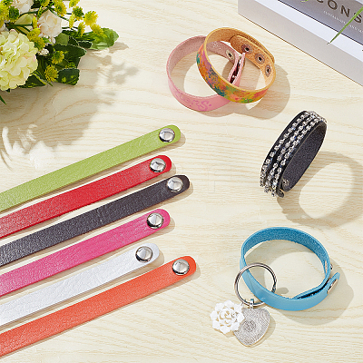10Pcs 10 Colors Adjustable Leather Cord Bracelets Set for Women BJEW-NB0001-10-1