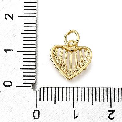 Brass Rhinestone Pendants KK-V002-03G-1