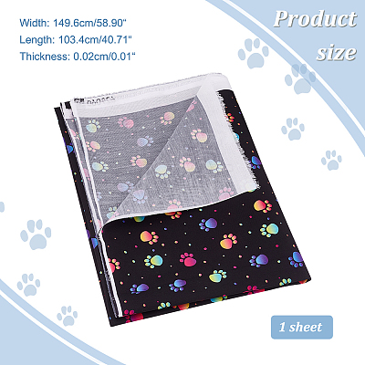 Halloween Printed Polyester Fabric DIY-WH0430-472A-1