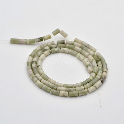 Column Natural Peace Jade Beads Strands G-N0153-65-1