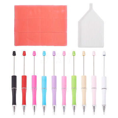 10Pcs 10 Colors ABS Plastic Nail Art Rhinestones Pickers Beadable Pens DIY-TA0014-97-1