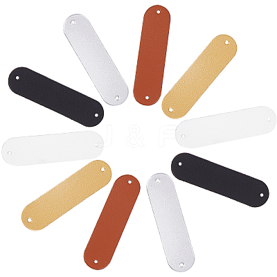 100Pcs 5 Colors Imitation Leather Sew on Patches DIY-GF0005-17-1