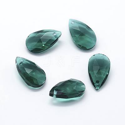 Faceted Glass Pendants GLAA-F069-S-A16-1