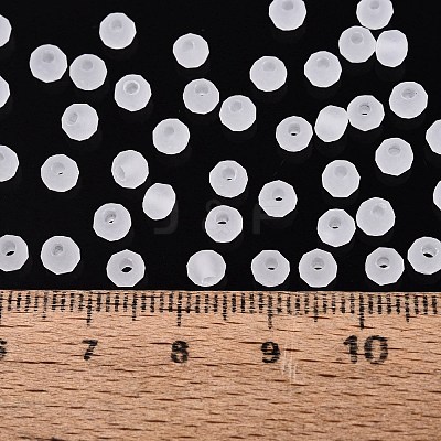 FGB Frosted Transparent Glass Seed Beads SEED-N013-04A-01-1