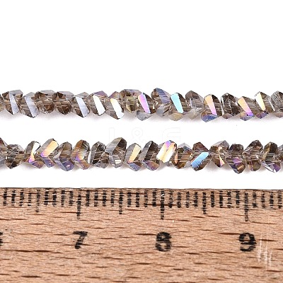 Electroplate Transparent Glass Beads Strands EGLA-Q139-01A-A06-1