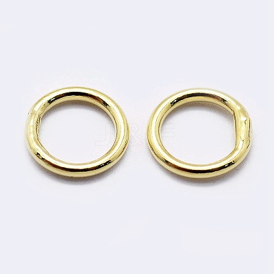 925 Sterling Silver Soldered Closed Jump Rings STER-F036-03G-0.9x6-1