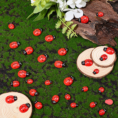 100Pcs 3 Styles Opaque Resin Cabochons CRES-SC0003-24-1