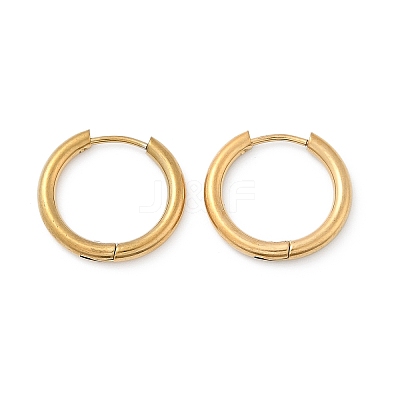 202 Stainless Steel Huggie Hoop Earrings EJEW-F111A-18mm-G-1