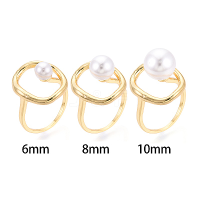 Oval Brass Cup Peg Ring Settings KK-N274-38G-1