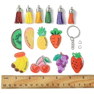DIY Fruit Acrylic Keychain Making Kits DIY-FS0006-80-1
