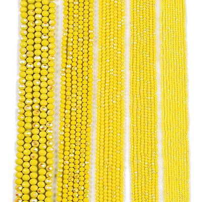 Electroplate Opaque Solid Color Glass Beads Strands EGLA-A044-P6mm-L04-1