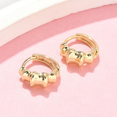 Brass Hoop Earrings EJEW-Z102-24G-1