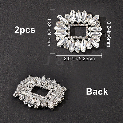 2Pcs Alloy Shoe Buckle Clips FIND-GF0002-82-1