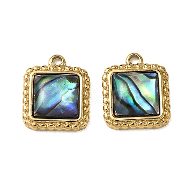 Natural Paua Shell Pendants STAS-G397-21G-02-1
