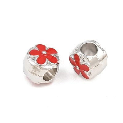 Alloy Enamel European Beads AL-CBAC2D3-21P-01-1