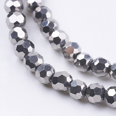 Electroplate Glass Bead Strands LS-EGLA-R042-4mm-06-1