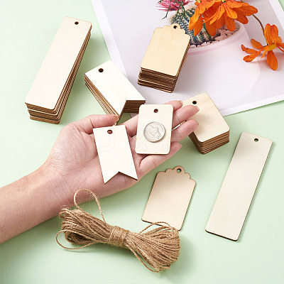 Unfinished Wood Big Pendants WOOD-TA0002-27-1