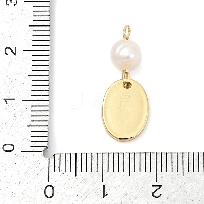 Natural Cultured Freshwater Pearl & Brass Pendants KK-U062-14G-03-1