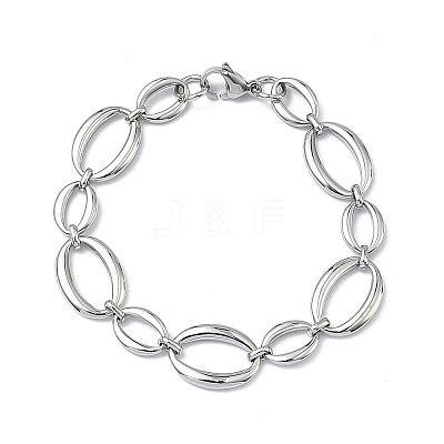 304 Stainless Steel Link Chain Bracelets for Women BJEW-B169-04B-P-1