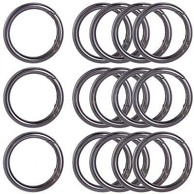 10Pcs Alloy Spring Gate Rings FIND-SP0001-38B-1
