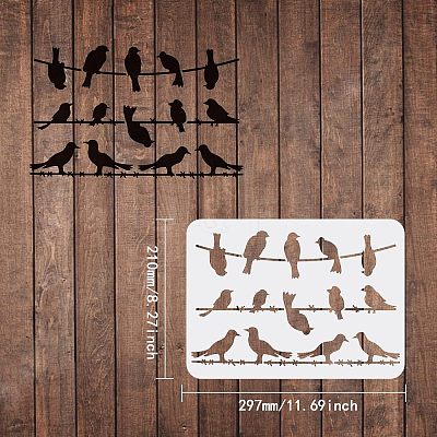 Large Plastic Reusable Drawing Painting Stencils Templates DIY-WH0202-187-1