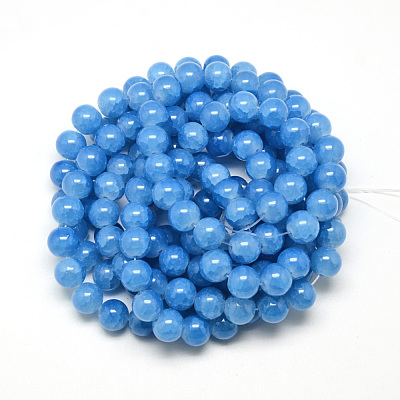 Baking Paint Crackle Glass Beads Strands X-DGLA-Q023-8mm-YS13-1