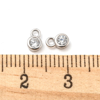 Real Platinum Plated Rhodium Plated 925 Sterling Silver Charms STER-K176-03F-P-1