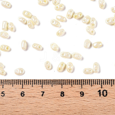 Opaque Colours Luster Glass Seed Beads SEED-T006-02K-1