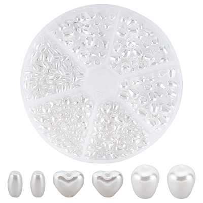 300Pcs 3 Style Resin Beads RESI-CA0001-15-1