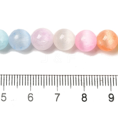 Gradient Color Natural Selenite Dyed Beads Strands X-G-H067-A04-8MM-1