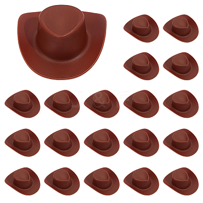 30Pcs Plastic Mini Western Cowboy Cowgirl Hat FIND-PH0027-72-1