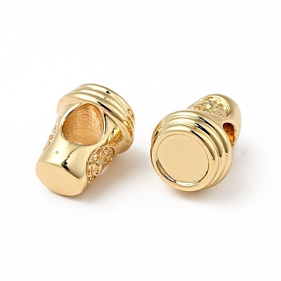 Rack Plating Brass European Beads KK-E060-03G-1