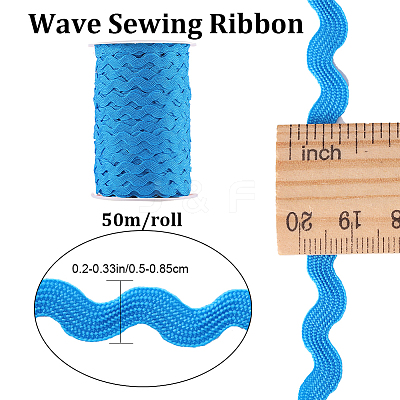 2 trands Polyester Wave Bending Fringe Trim OCOR-GF0003-02B-1