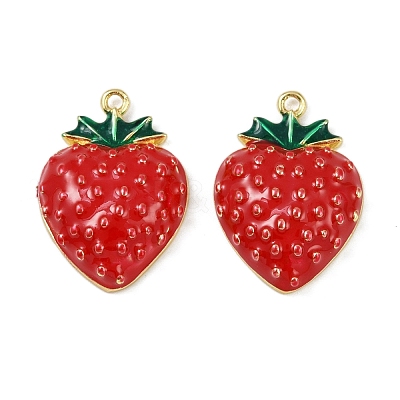 Brass Enamel Pendants KK-R224-14D-G-1