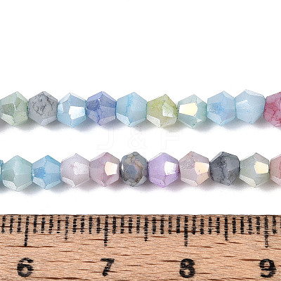 Ombre Effect Dyed Glass Beads Strands LS-GLAA-T025-4mm-09K-1