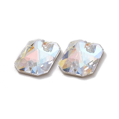 Rectangle Octagon Shape Sew on Rhinestone RGLA-C001-08B-001LA-1