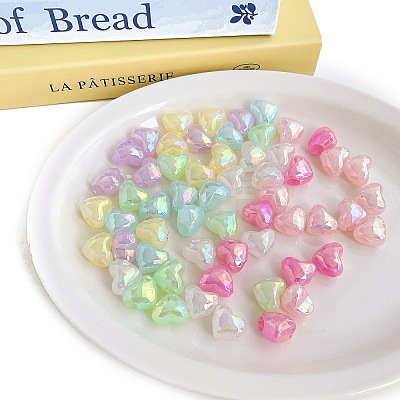 Opaque Acrylic European Beads OACR-F010-21-1