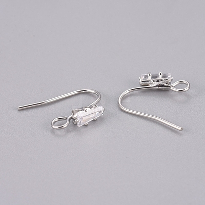 Brass Earring Hooks X-KK-L198-013P-1