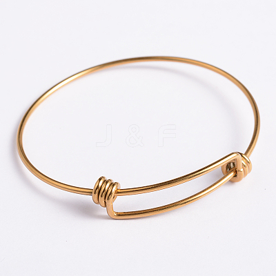Adjustable Ion Plating(IP) 304 Stainless Steel Expandable Bangle Making STAS-D071G-1