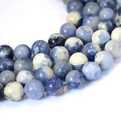 Natural Sodalite Round Bead Strands X-G-E334-6mm-08-1