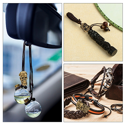3Pcs 3 Styles Brass European Knife Beads for Lanyard Pendant KK-HY0003-59AG-1