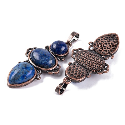Natural Lapis Lazuli Pendants G-Q158-04-03-1